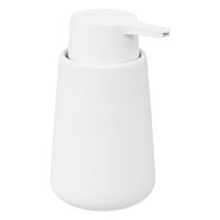 Zeeppompje/zeepdispenser van keramiek - wit - 250 ml   -