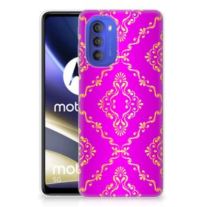 Siliconen Hoesje Motorola Moto G51 5G Barok Roze