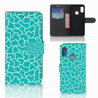 Xiaomi Mi A2 Lite Hoesje Cracks Blue Xiaomi Mi A2 Lite Hoesje Cracks Blue