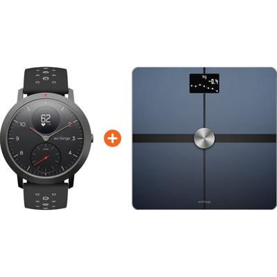 Withings Steel HR Sport Zwart + Withings Body + Zwart Withings Steel HR Sport Zwart + Withings Body + Zwart