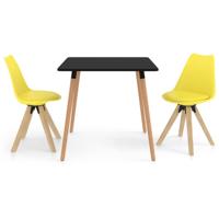 Vidaxl 3-delige Eethoek Geel