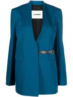 Jil Sander blazer à simple boutonnage - Bleu