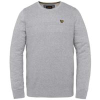R-neck cotton knit grey melee