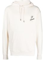 CAFÉ KITSUNÉ hoodie en coton à logo imprimé - Blanc