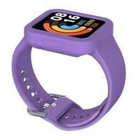 By Qubix - Siliconen band met case - Paars - Xiaomi Redmi Watch 2 (Lite)