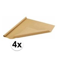 4x Bruin cadeaupapier 70 x 500 cm   -