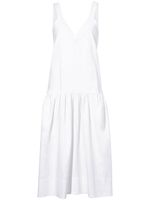 Proenza Schouler White Label robe mi-longue Sasha à col v - Blanc - thumbnail