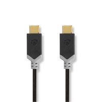 Nedis USB-Kabel | USB 3.2 Gen 2 | USB-C Male naar USB-C Male | 10 Gbps | 1 m | 1 stuks - CCBW64750AT10 CCBW64750AT10 - thumbnail