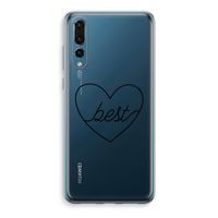 Best heart black: Huawei P20 Pro Transparant Hoesje - thumbnail