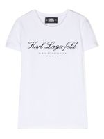 Karl Lagerfeld Kids t-shirt à imprimé Hotel Karl - Blanc