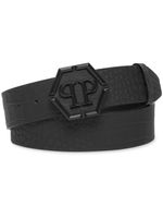 Philipp Plein ceinture à effet peau de crocodile - Noir - thumbnail