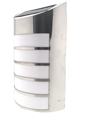 Hofftech Solar LED RVS Wandlamp - 26 x 16 x 7 cm