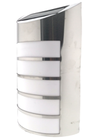 Hofftech Solar LED RVS Wandlamp - 26 x 16 x 7 cm