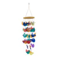 Hangende Decoratie Capiz Schelpen Vogels Multicolor - thumbnail