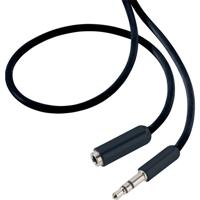 SpeaKa Professional SP-7870468 Jackplug Audio Verlengkabel [1x Jackplug male 3,5 mm - 1x Jackplug female 3,5 mm] 3.00 m Zwart SuperSoft-mantel - thumbnail