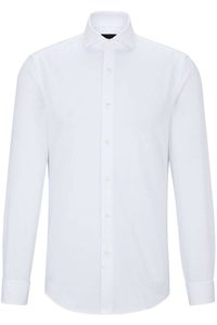 BOSS Slim Fit Overhemd wit, Effen