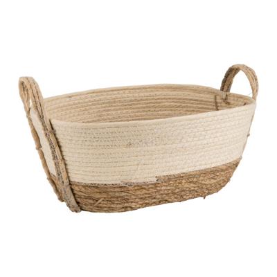 Rieten mand met witte rand – 29x19x12 cm Rieten mand met witte rand – 29x19x12 cm