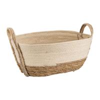 Rieten mand met witte rand – 29x19x12 cm