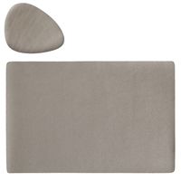 Placemats en onderzetters lederlook - set 6x - metallic taupe - 45 x 30 cm