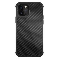 Black Rock Robust Real Carbon Backcover Apple iPhone 12, iPhone 12 Pro Zwart - thumbnail