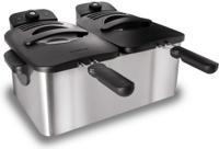 Inventum GF461 friteuse Frituurpan 5 l Dubbel Zwart, Roestvrijstaal Vrijstaand 3600 W