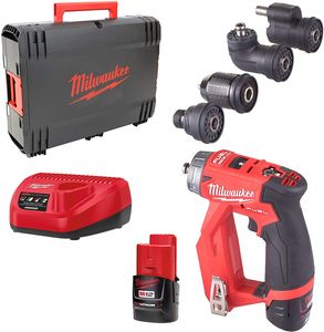 Milwaukee M12 FDDXKIT-202X Accu Compactboorschroefmachine 4-in-1 | 2.0Ah accu&apos;s - 4933464979