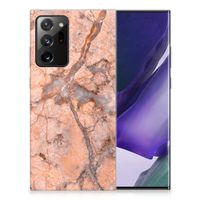 Samsung Galaxy Note20 Ultra TPU Siliconen Hoesje Marmer Oranje