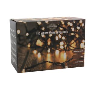 Kerstverlichting warm wit buiten 480 lampjes 3600 cm inclusief timer en dimmer