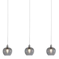 Steinhauer - Lotus - hanglamp 3 lichts E14 - staal