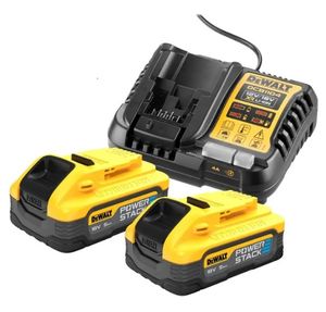 DeWalt Accessoires DCB1104H2-QW 18V Starterpack: 2x 5.0Ah POWERSTACK accu + XR multilader - DCB1104H2-QW