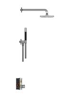 Hotbath Cobber Complete Thermostatische Douche Inbouwset Zwart Mat IBS22