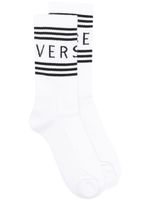 Versace chaussettes 90s Vintage Logo - Blanc