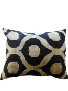 Les-Ottomans coussin en jacquard - Blanc