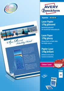 Avery-Zweckform Business Colour Laser Paper 1298 Laserprintpapier DIN A4 170 g/m² 150 vellen Wit