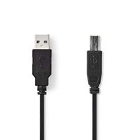 Nedis kabel USB 2.0 A stekker - B M acho 5,0 m zwart
