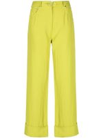 Stella McCartney pantalon droit à taille haute - Vert