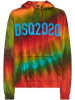 DSQUARED2 hoodie tie dye à logo inversé - Rouge