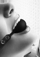 Silicone Ball Gag - with Adjustable Bonded Leather Straps - thumbnail