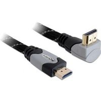 Delock 83045 Kabel High Speed HDMI met Ethernet - HDMI A male > HDMI A male haaks 4K 3 m - thumbnail