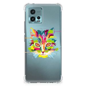 Motorola Moto G72 Stevig Bumper Hoesje Cat Color