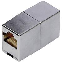 Digitus RJ45 Netwerk Adapter CAT 5, CAT 5e [1x RJ45-bus - 1x RJ45-bus] Grijs - thumbnail