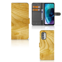 Motorola Moto G51 5G Book Style Case Licht Hout