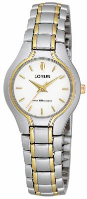 Lorus RRX90GX9 Horloge staal zilver-en goudkleurig-wit 24 mm Lorus RRX90GX9 Horloge staal zilver-en goudkleurig-wit 24 mm