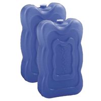 Set van 4x stuks grote koeltas/koelbox koelelementen blauw 350 gram 18 x 11 cm