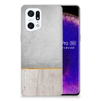 OPPO Find X5 Pro Bumper Hoesje Wood Concrete