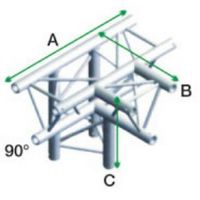 Showtec PT30-020 truss T-stuk Apex Down + omlaag