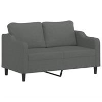 VidaXL Tweezitsbank 140 cm Stof Donkergrijs, Sofa, Twee Zits Bank
