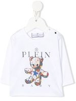 Philipp Plein Junior t-shirt à logo imprimé - Blanc