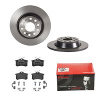 Remmenset, remschijf BREMBO, Remschijftype: Massief, Inbouwplaats: Achteras: , u.a. für VW, Audi, Skoda, Seat - thumbnail