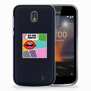 Nokia 1 Silicone Back Cover Popart Princess